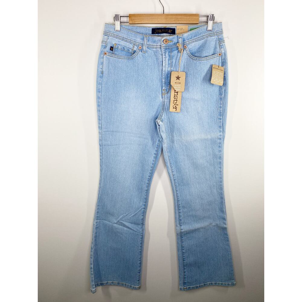 Jeanstar Elle Stretch Mid Rise Light Wash Blue Bootcut Jeans Women's Size 12